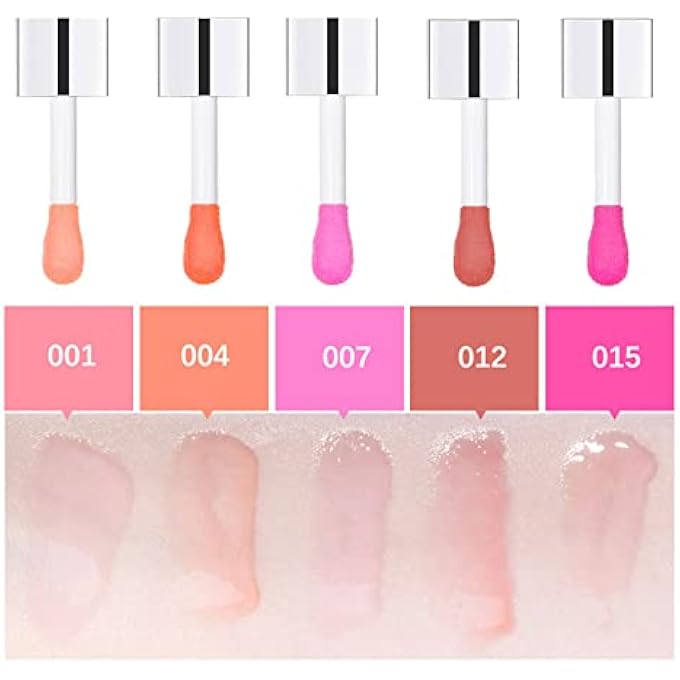 rayihni 5PCS HYDRATING LIP OIL PLUMPING LIP TINT, TRANSPARENT LIP BALM CARE STICK NOURISHING REPAIRING NON-STICKY, MOISTURIZING LIP GLOSS LIPSTICKS - Image 1